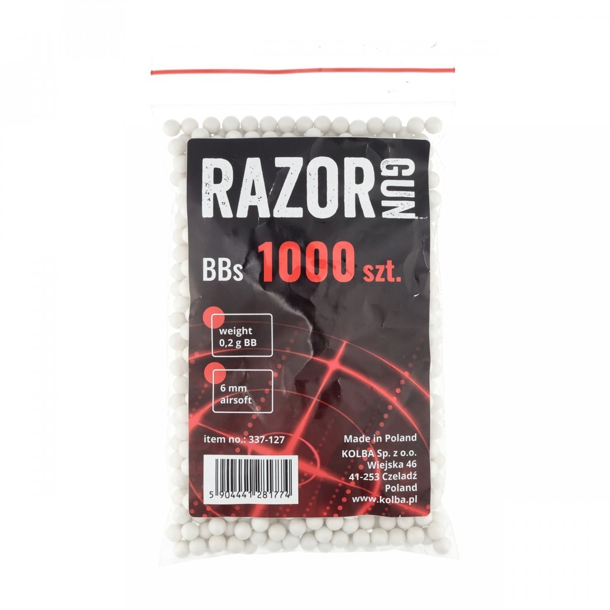 RazorGun Kulki BB do ASG RazorGun 0,20 g 200 g / ok 1000 szt.