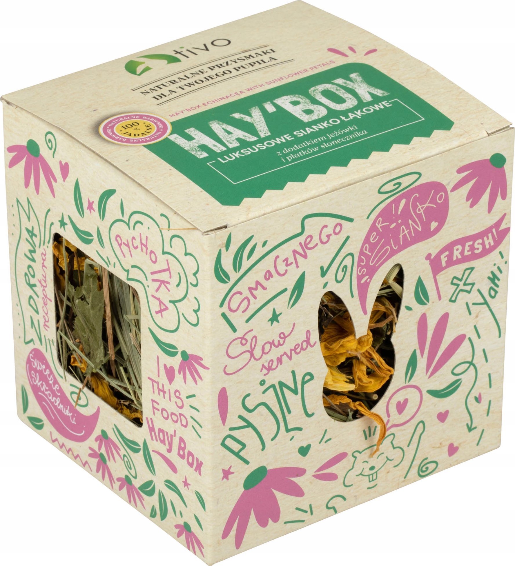 Tivo HAY BOX JEŻÓWKA + SŁONECZNIK 9x9x9cm