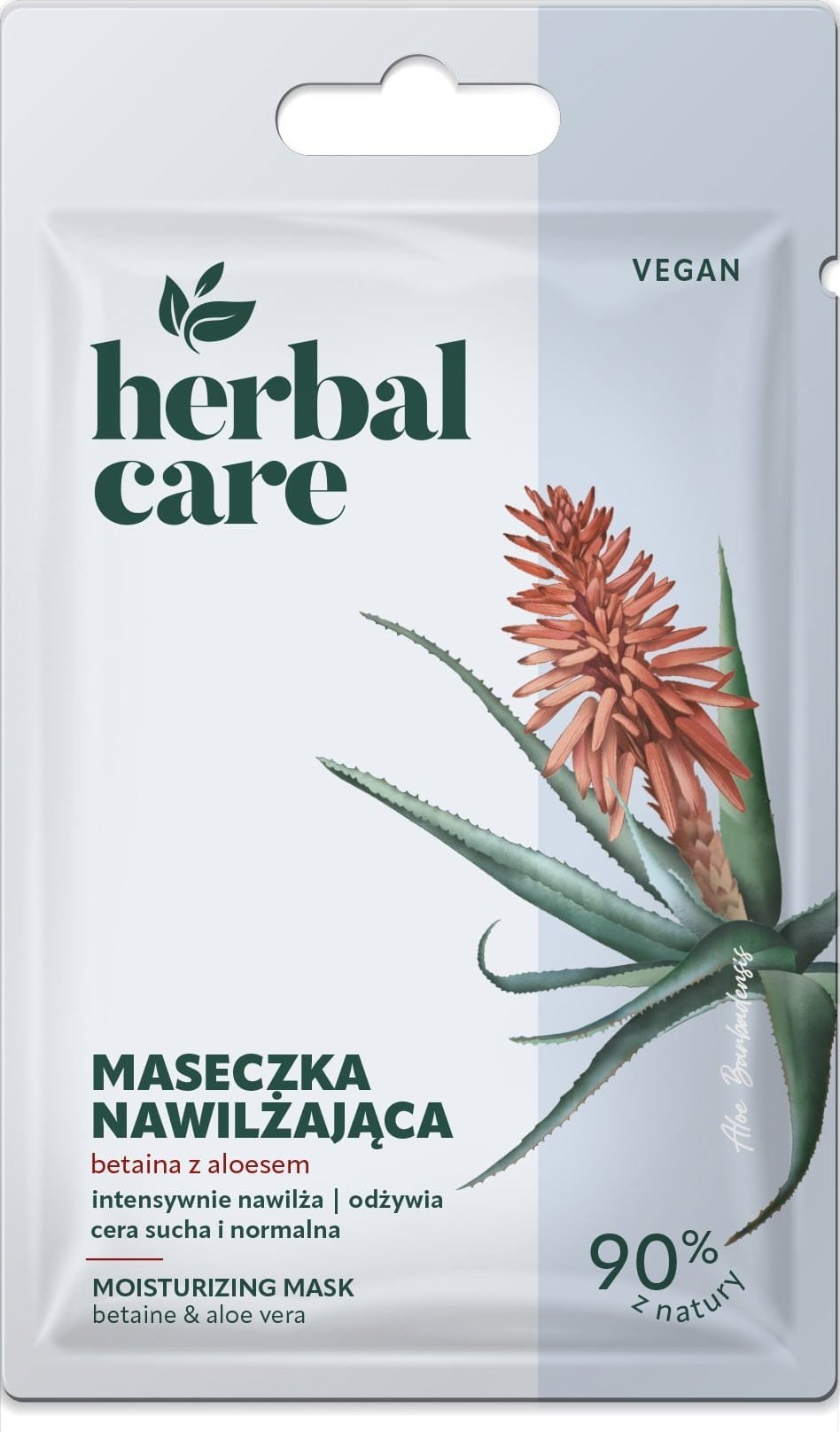 HERBAL CARE Vegan Nawilżająca Maseczka na twarz - Betaina z Aloesem 7 g