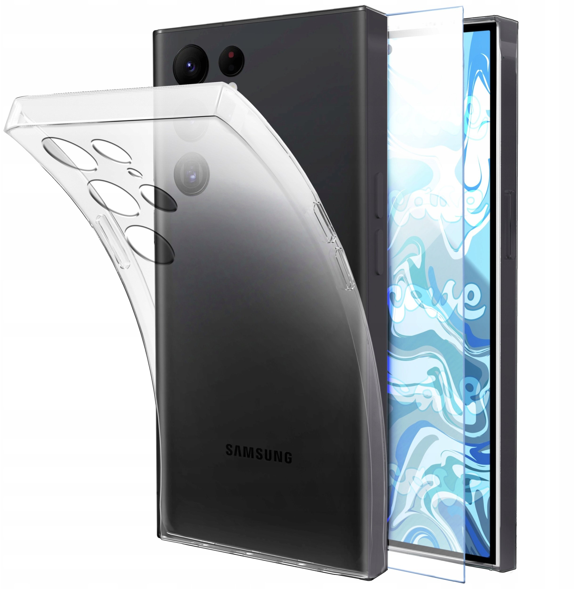 Hello Case ETUI DO SAMSUNG GALAXY S22 ULTRA GUMOWE OBUDOWA CASE SILIKON SLIM SZKŁO