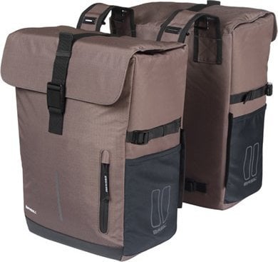 Basil Sakwy MOVE DOUBLE BICYCLE BAG, UNIVERSAL BRIDGE, 30L, Wodoodporna, Brown (NEW 2025)