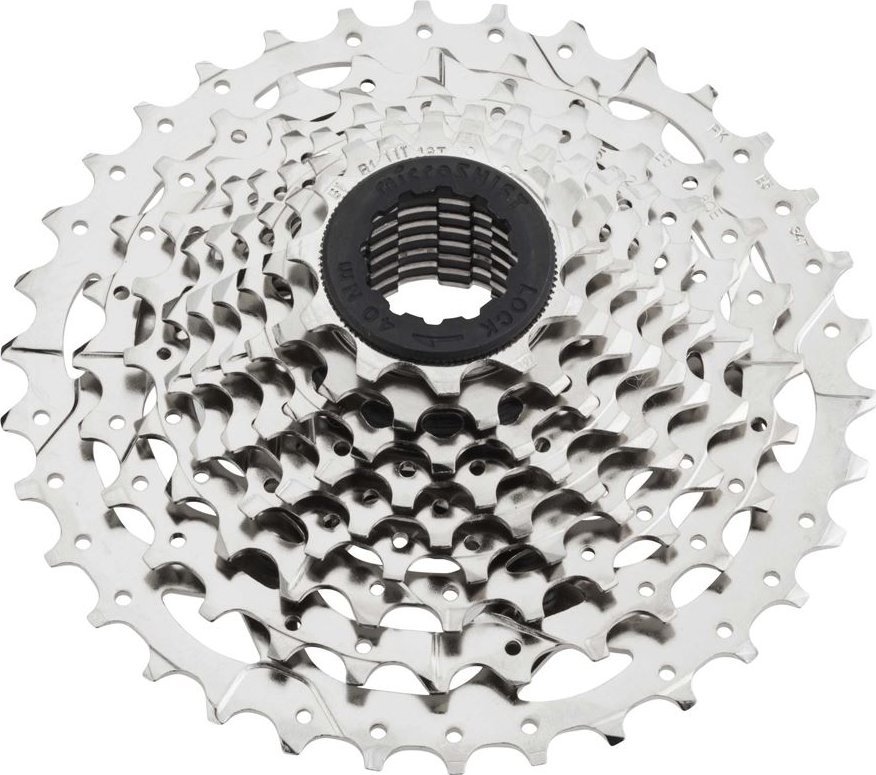 Microshift Kaseta MICROSHIFT MARVO, 9.rzędowa, Stalowa, Kompatybilna z Shimano, 11-13-15-18-21-24-28-32-36, Nickiel, (NEW)
