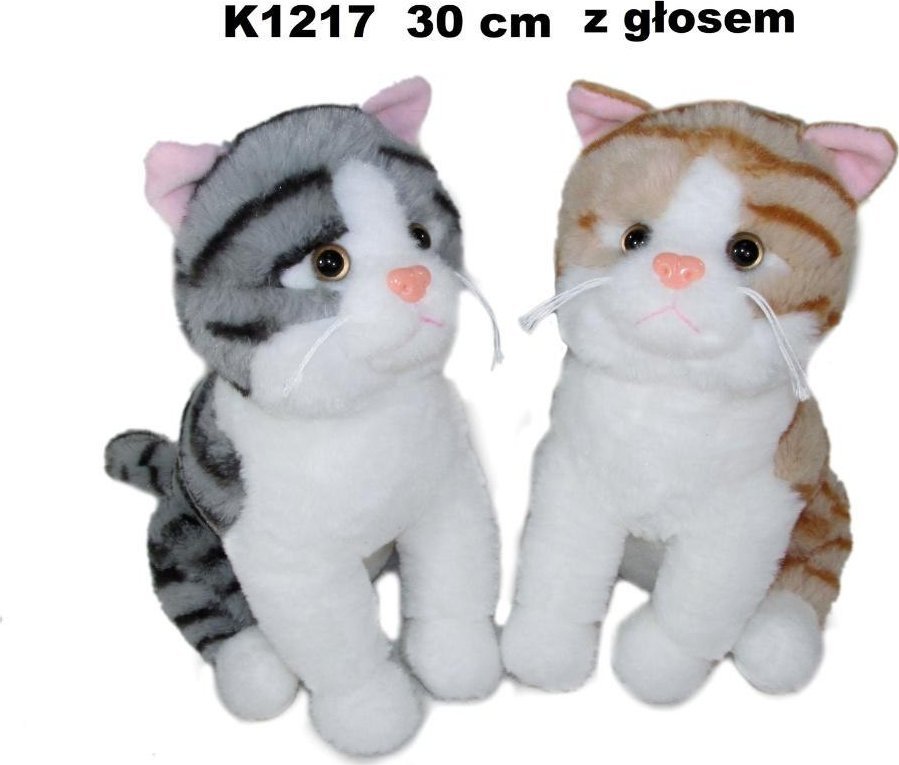 Sun-Day PLUSZAK KOT Z GLOSEM 30CM SIEDZACY