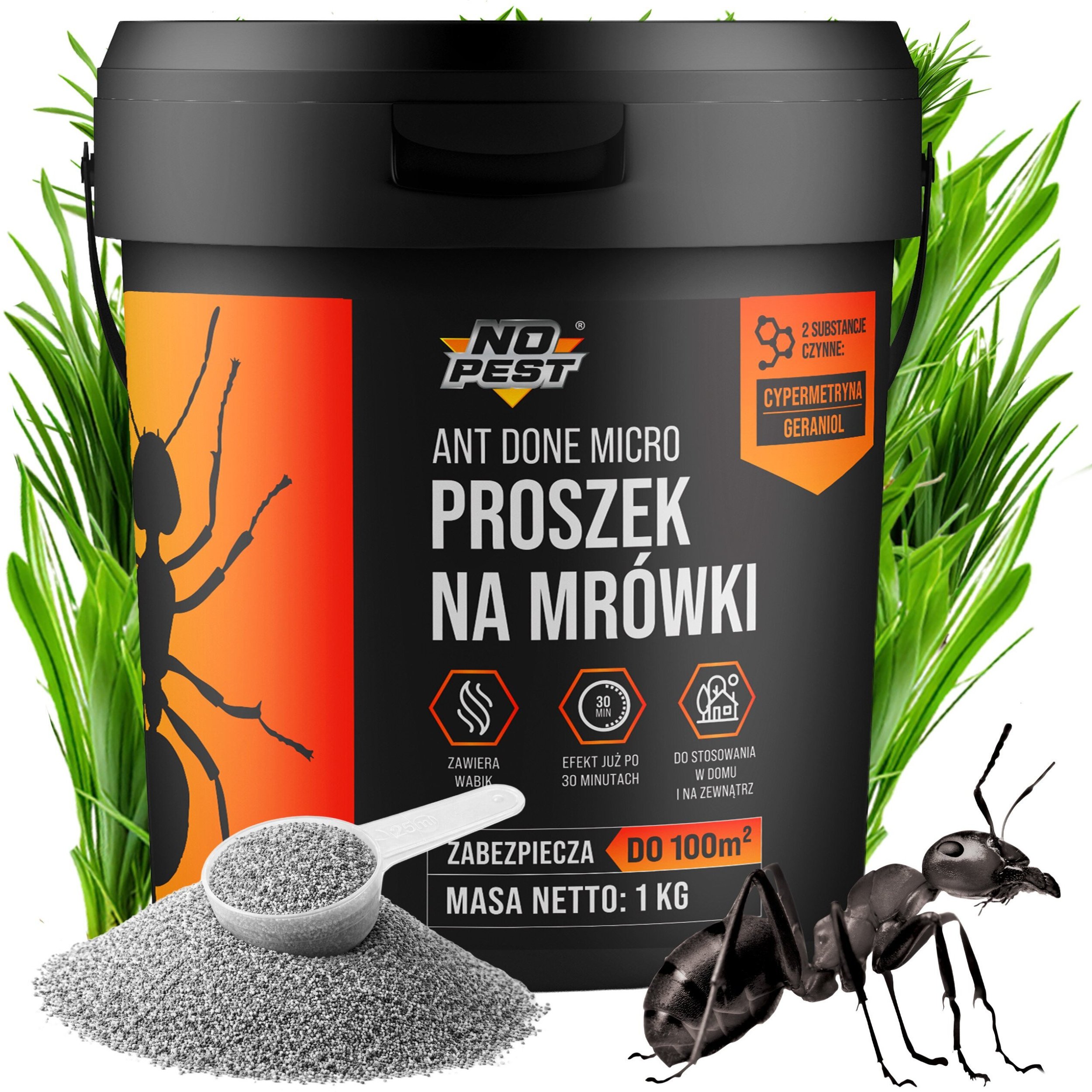 Proszek Preparat Środek Trutka Granulat na Mrówki Całe Kolonie i Gniazda Mrówek "Ant Done Micro" 1kg