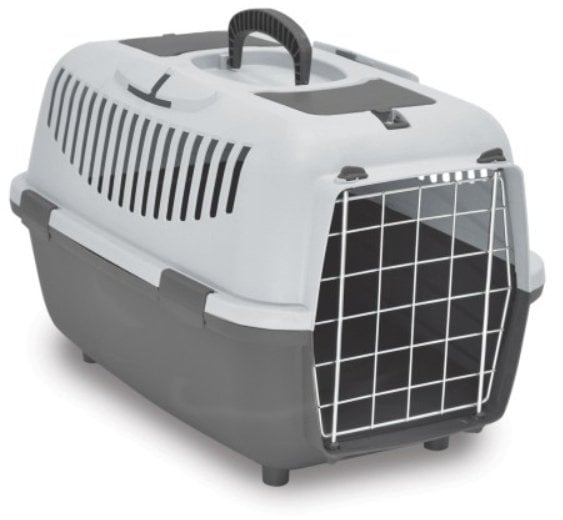vidaXL PETMAX Transporter NOMADE 2 METAL Szary 55x36x35