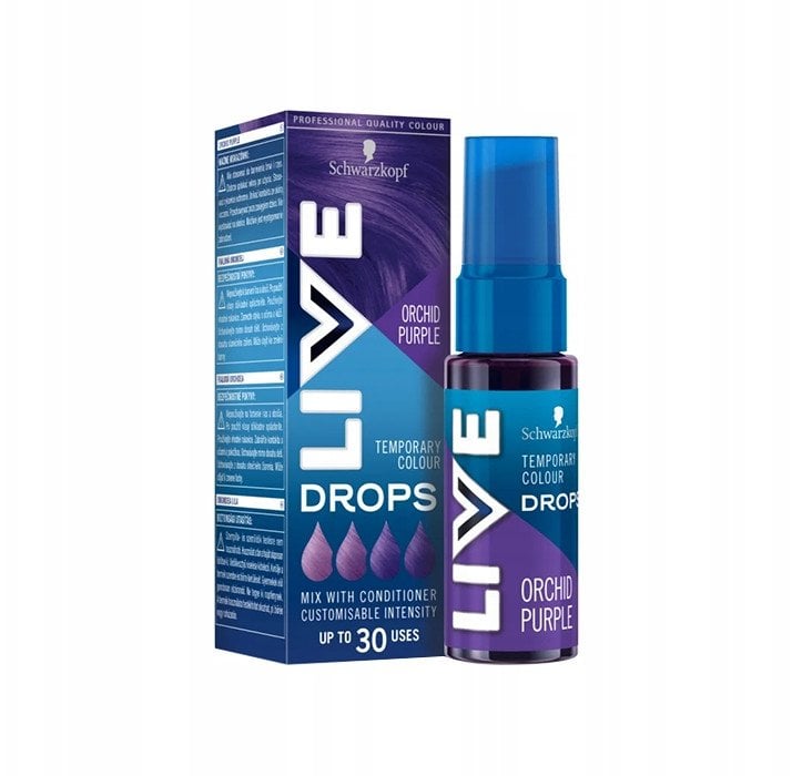 Schwarzkopf SCHWARZKOPF_Live Drops zmywalna farba do włosów Orchidea Purpurowa 30ml