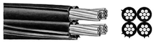 Tele-Fonika Przewód samonośny ASXSN 4x25 1KV 1m G-011333