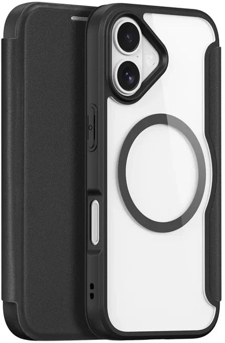Etui Dux Ducis Skin X Pro na iPhone 17 z portfelem, kompatybilne z MagSafe - czarne
