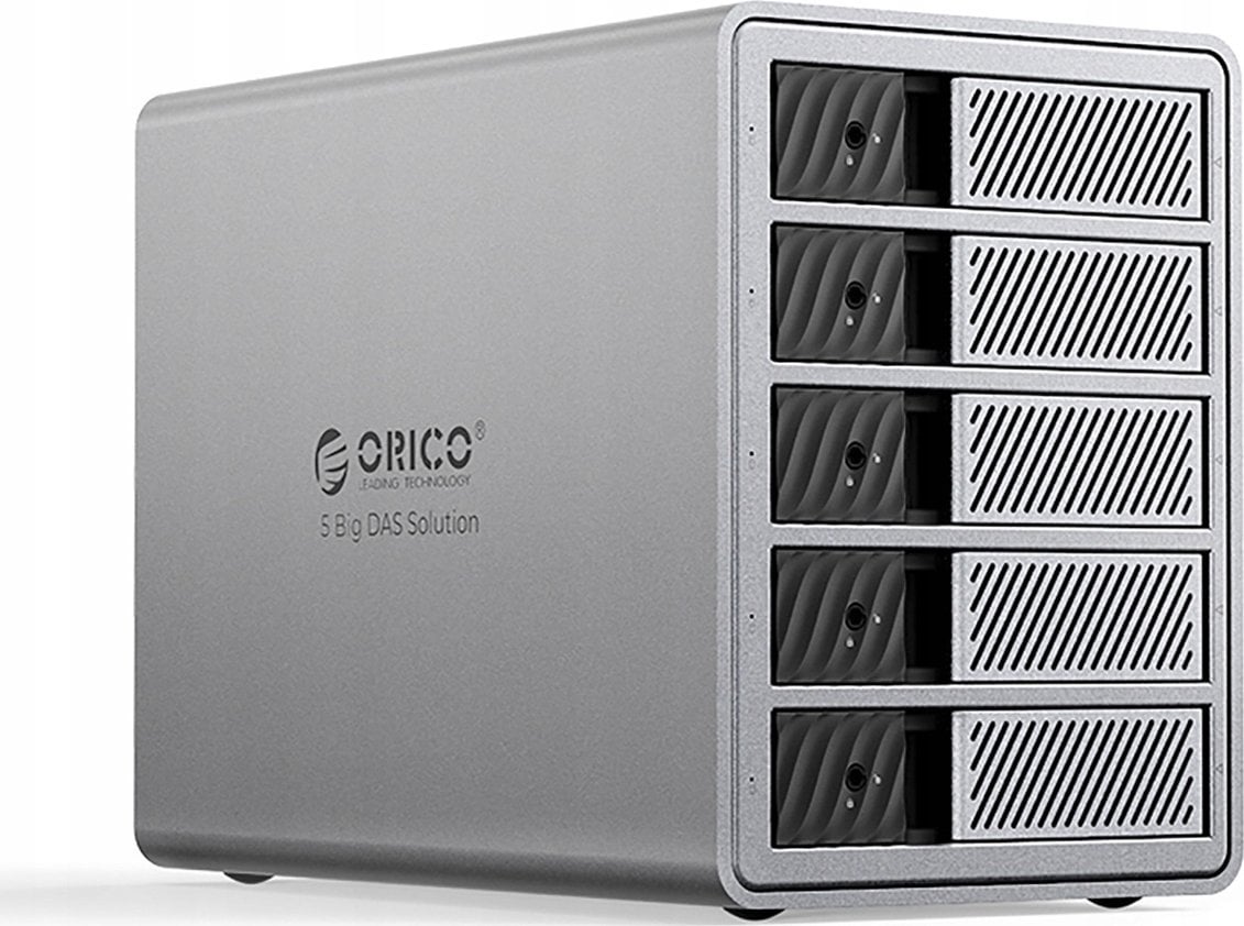 Kieszeń Orico Orico Macierz dyskowa Thunderbolt 3 na 5 dysków 2,5"/3.5" SATA HDD/SSD - szara