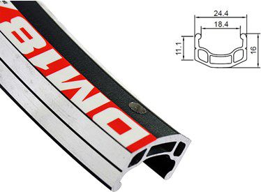 Alexrims Obręcz mtb DM18 26"x36otw. bok CNC kapslowana czarna (ALX-DM1836)