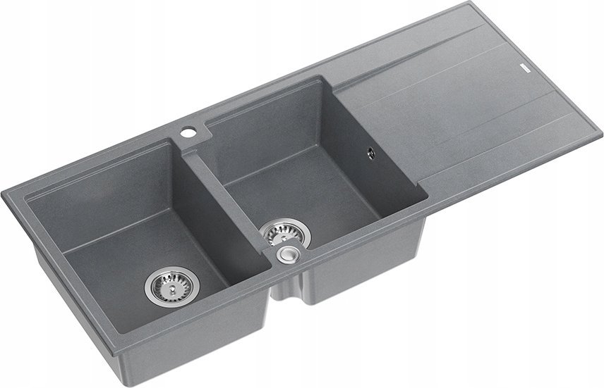 Zlewozmywak GraniteQ EVAN 121 zlewozmywak z syfonem Push To Open 2-komorowy z/o (1160x500x210; kom. ...