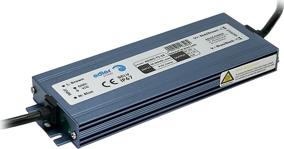 MPL Power Zasilacz LED 12V/6.3A ultra plaski | LED power supply 12V/6.3A Ultra thin - ADLER