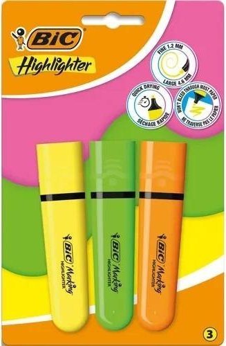 Bic Zakreślacz Highlighter mix neon 3szt BIC