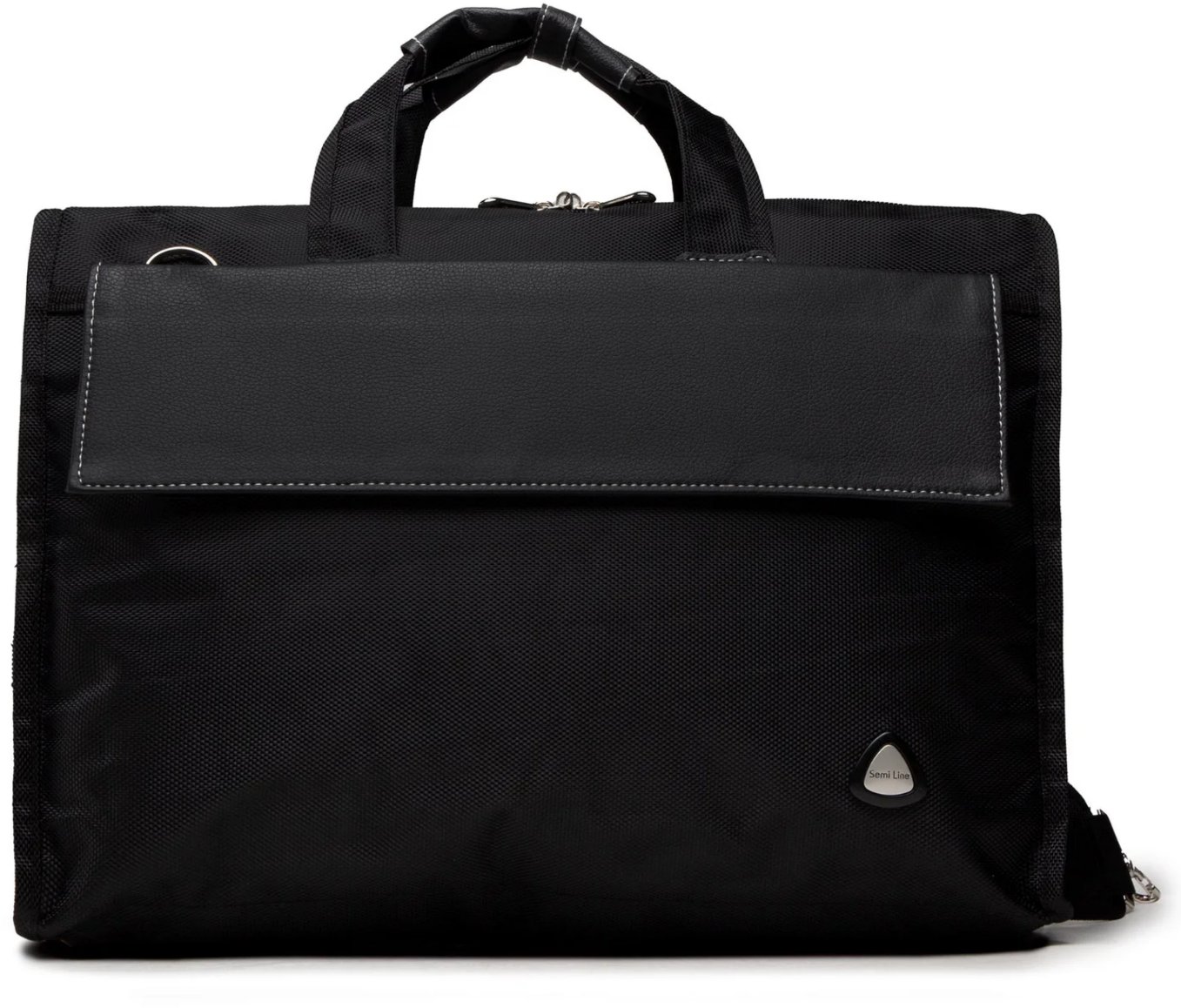 Torba Semi Line Z opcją na laptop czarna