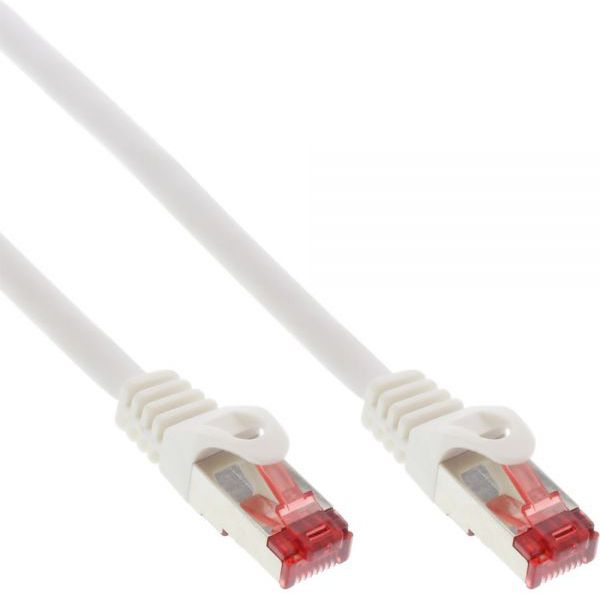 Intos Patchcord S/FTP, PiMF, Cat.6, 250MHz, halogen free, biały 0.5m (76950W)