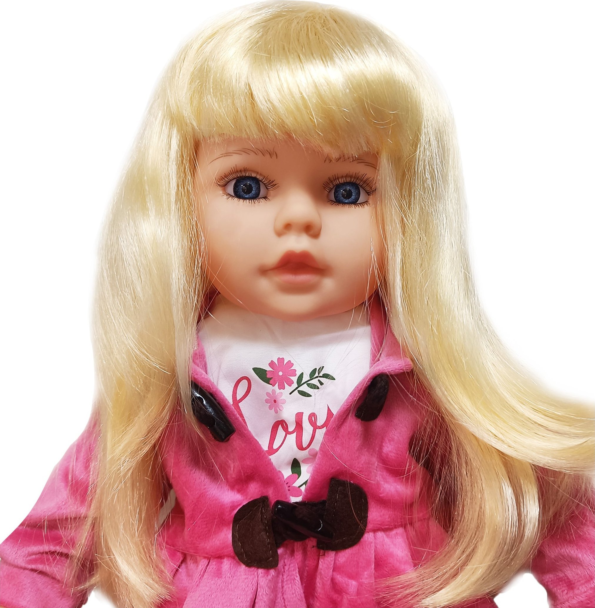 Happy Kiddo SN84557 Lalka bobas jak żywa duża 56cm miękka interaktywna mówi śpiewa 2języki uczy