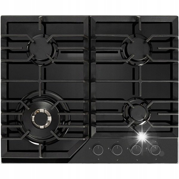 Płyta grzewcza Kernau Płyta gazowa Kernau KGH 6431 TCI B szkło 4 palniki