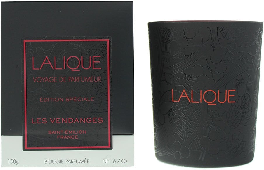 Lalique , Les Vendanges Saint-Emilion France, Woody Fruity, Scented Candle, 190 g Unisex