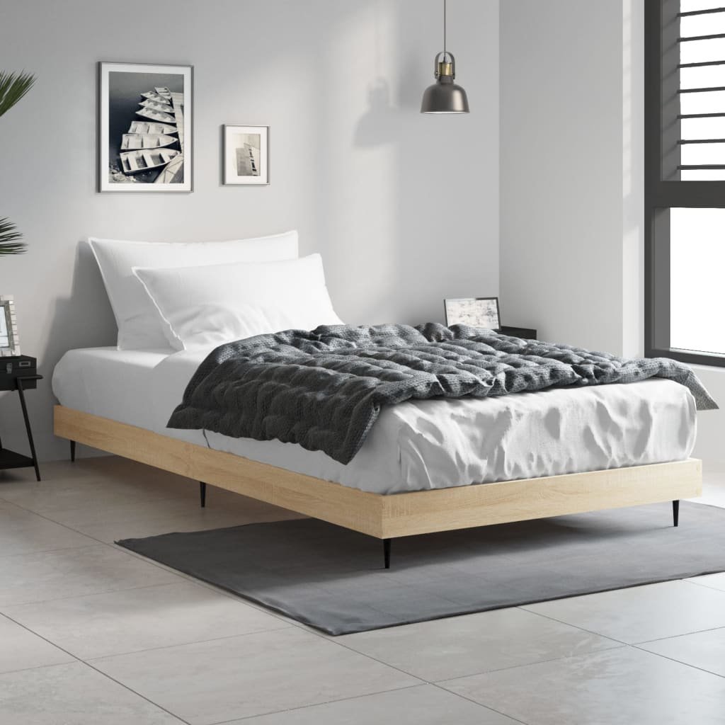 Фото - Ліжко VidaXL Rama łóżka, dąb sonoma, 90x200 cm, materiał drewnopochodny 
