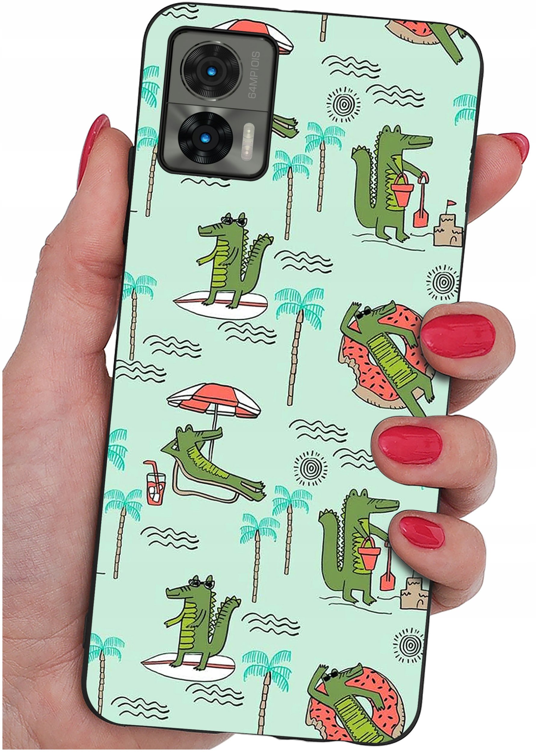 Etui do Motorola Moto Edge 30 Neo WZORY |SILIKONOWE MATT CASE + SZKŁO 9H