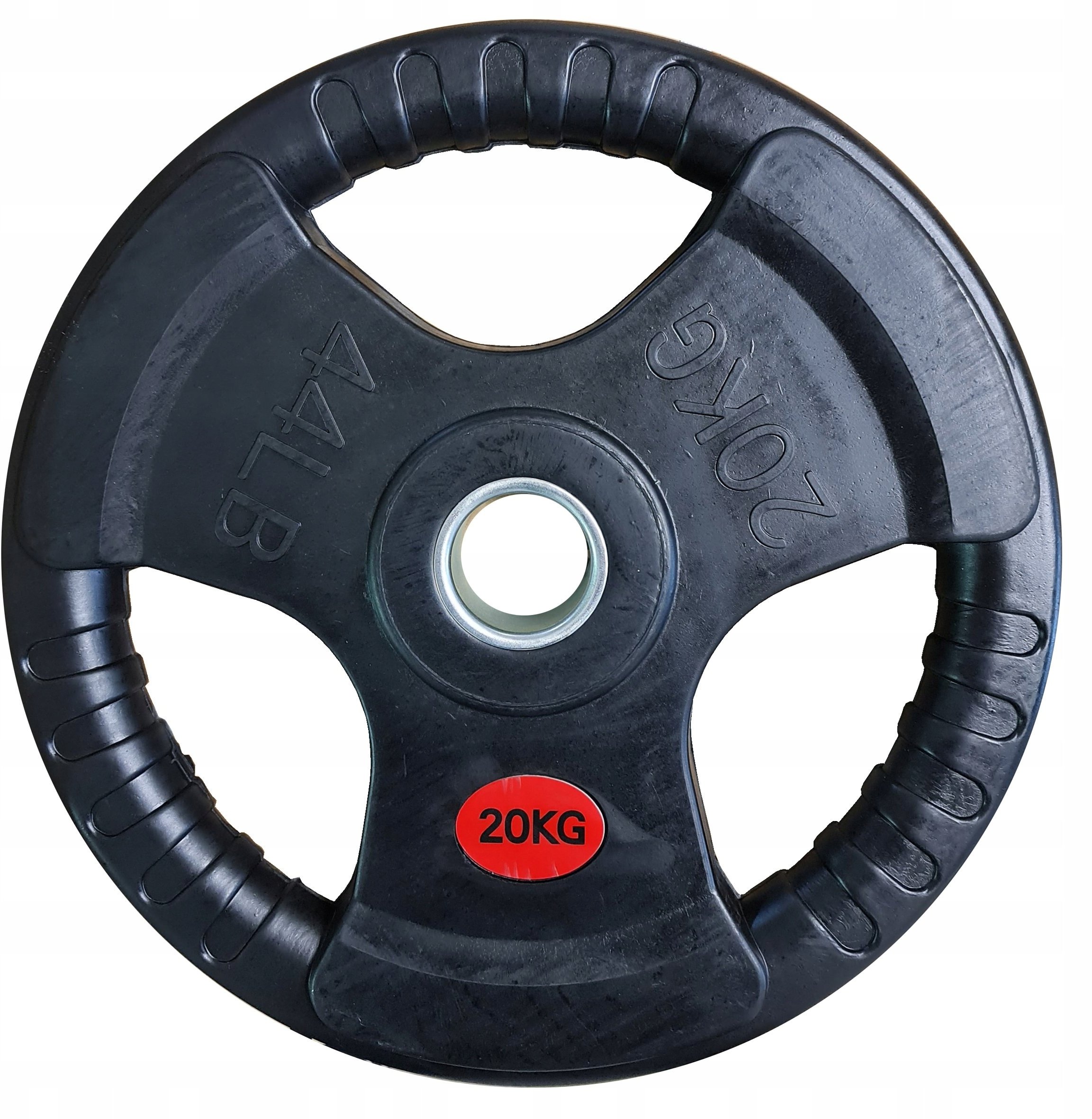 Kubisport Talerz Ciężar Obciążenie Olimpijskie Gumowe z Uchwytami 50mm 20kg