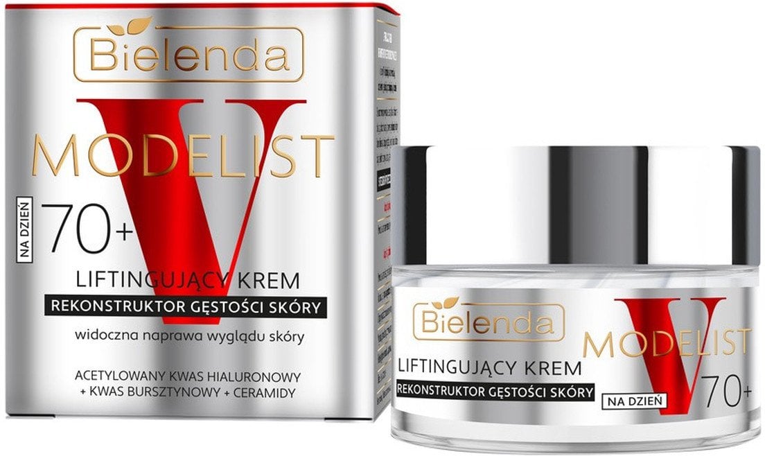 Bielenda V-Modelist 70+ Liftingujący krem - rekonstruktor gęstości skóry - do twarzy na dzień 50ml