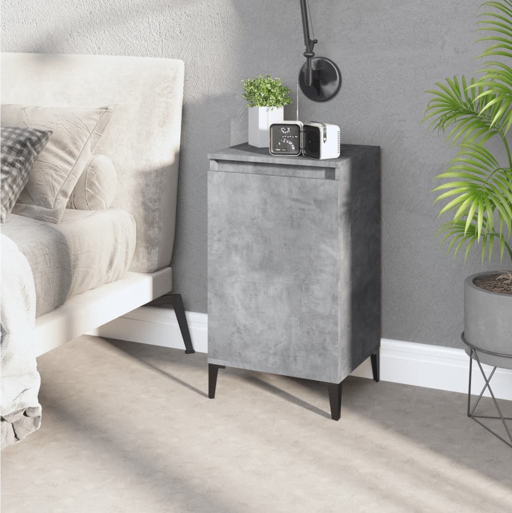 vidaXL Szafka nocna, szarość betonu, 40x35x70 cm
