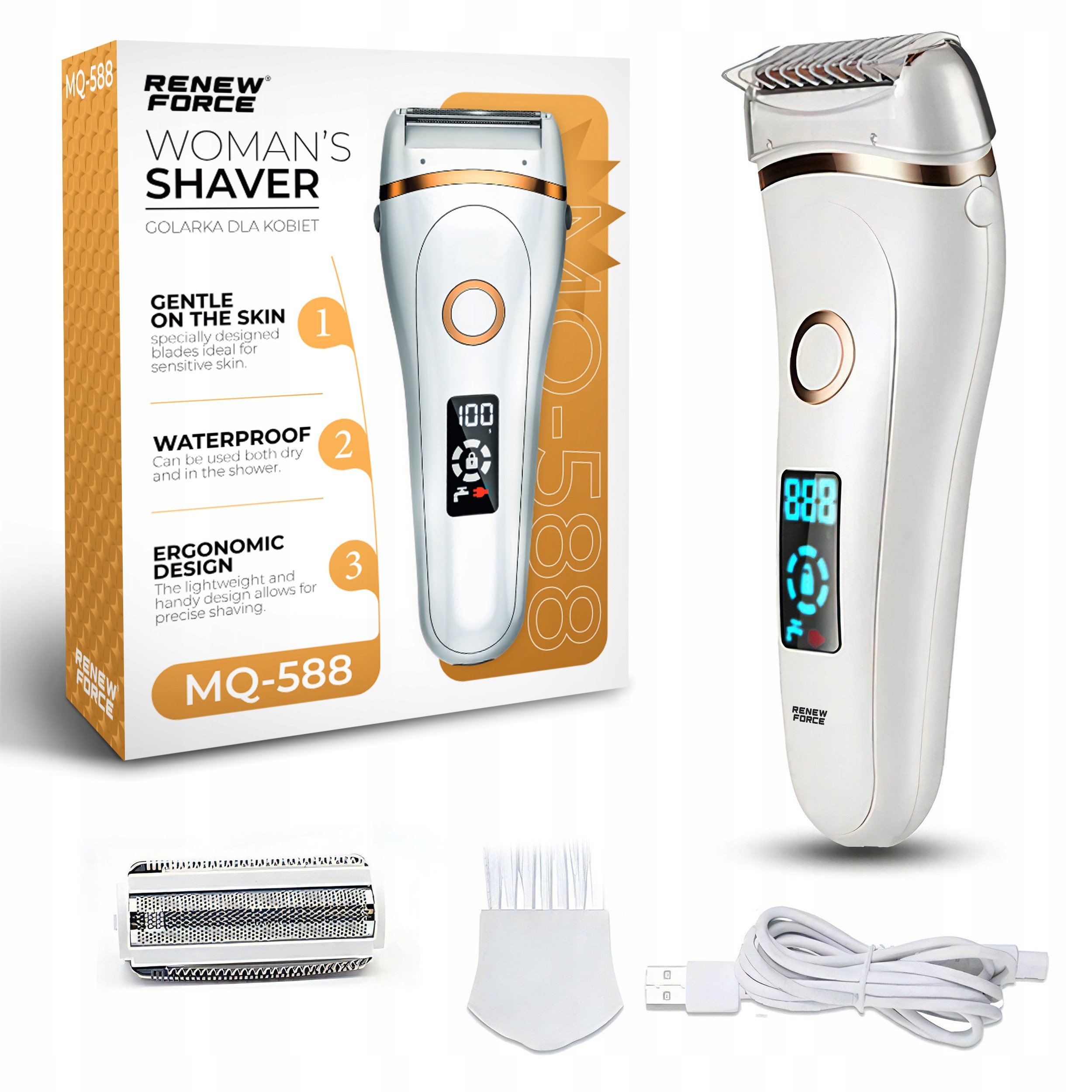 Depilator Renew Force DELIKATNA GOLARKA DEPILATOR DLA NIEJ WODOODPORNA