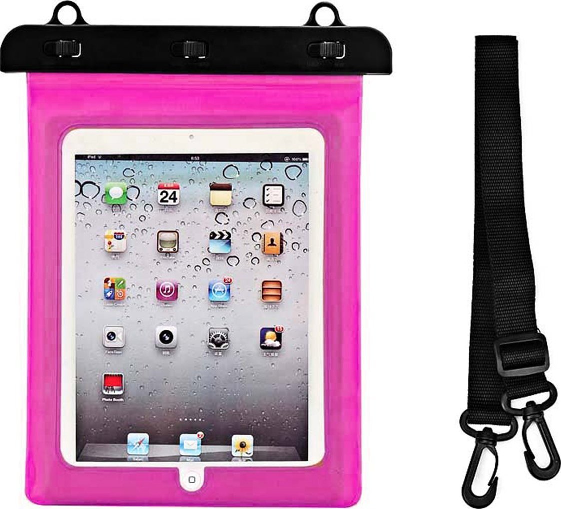 Etui na tablet Hurtel Etui wodoszczelne na tablet PVC z regulowanym paskiem Outdoor - różowe Etui wo...