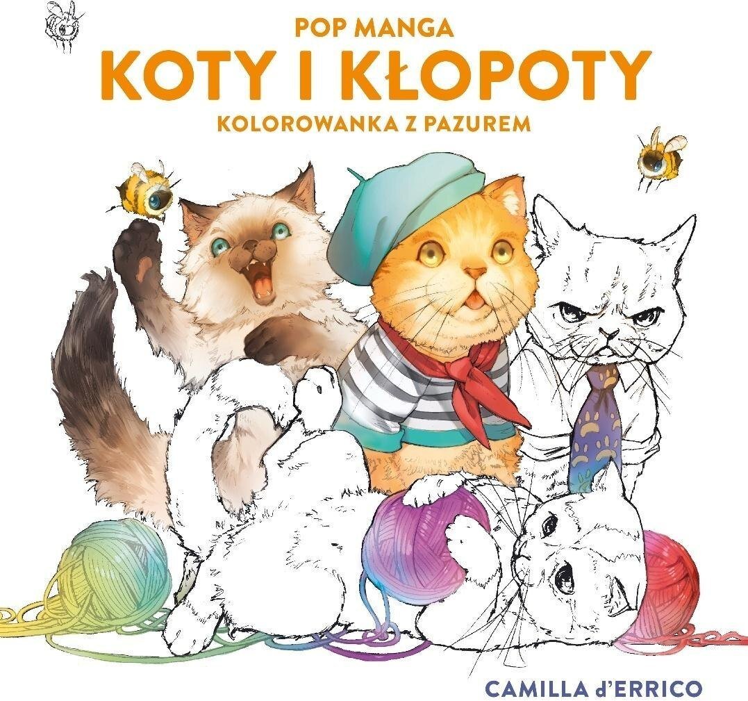 Buchmann Pop manga. Koty i kłopoty. Kolorowanka z pazurem