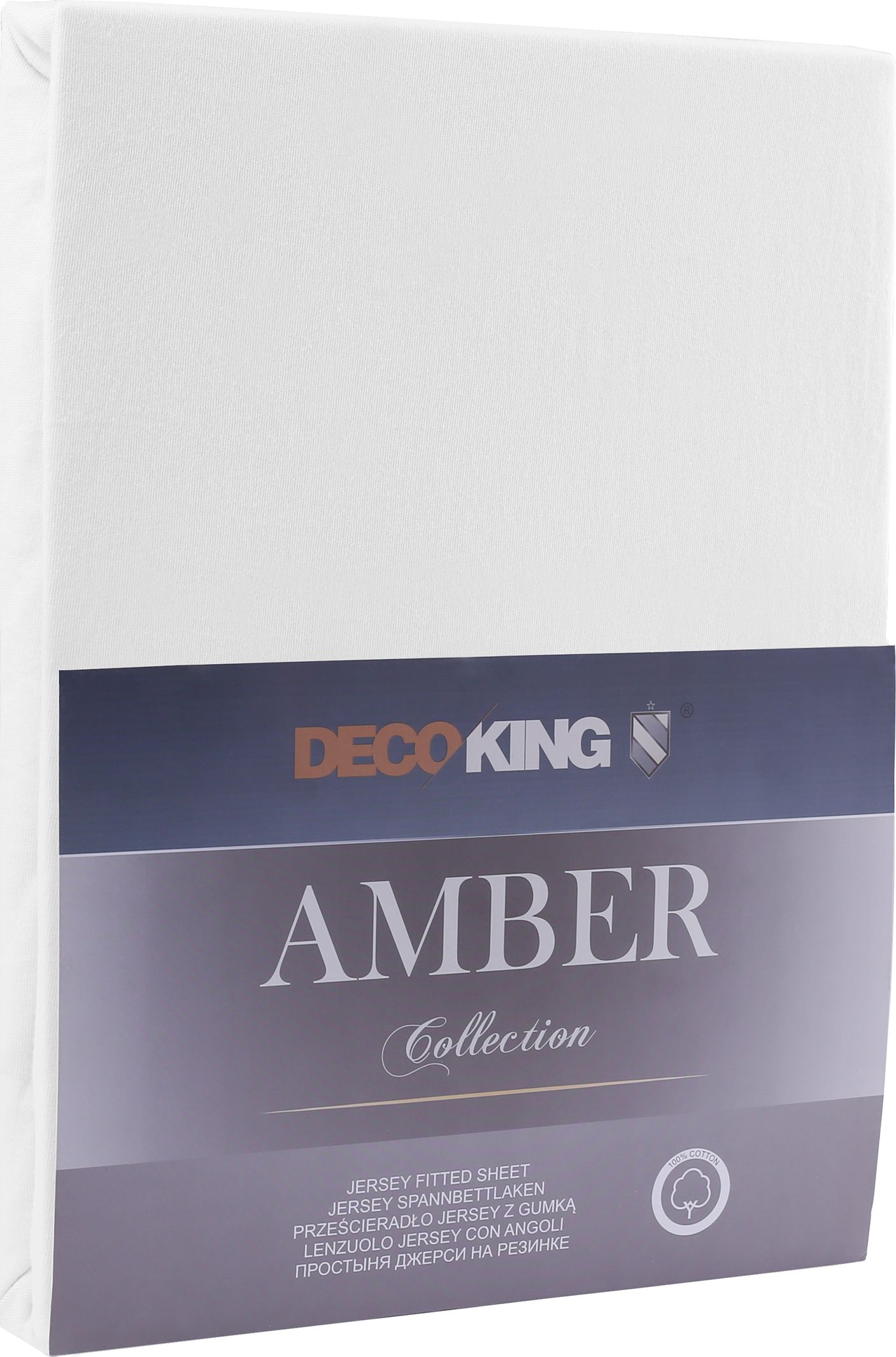 Decoking Prześcieradło Jersey Amber białe r. 160x200 cm