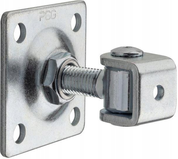PSG Zawias 61.018.01 z szyldem 80x80x3mm - gwint M16 (regulowany, ucho ocynkowane)