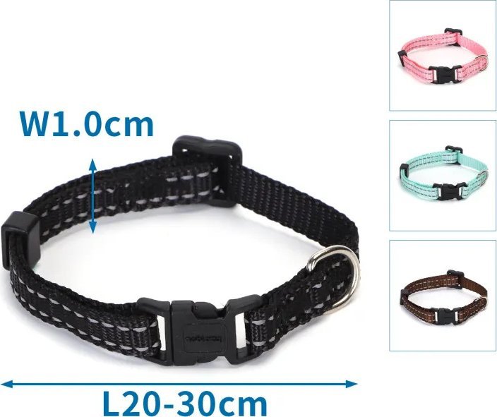 Nobleza Odblaskowa obroża dla psa z imitacji nylonu Odblaskowa obroża dla psa z imitacji nylonu