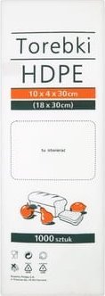 Torebki spożywcze 10x4x30 18x30cm 1000 sztuk HDPE [120|37]