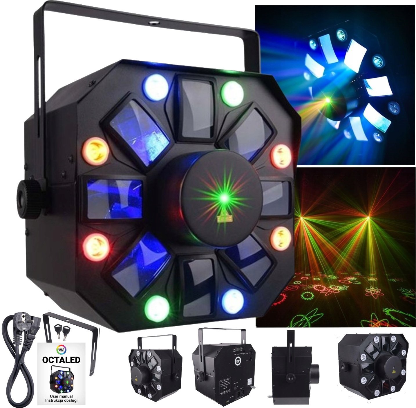 LIGHT4ME ML OCTALED efekt świetlny disco RGBWA flower