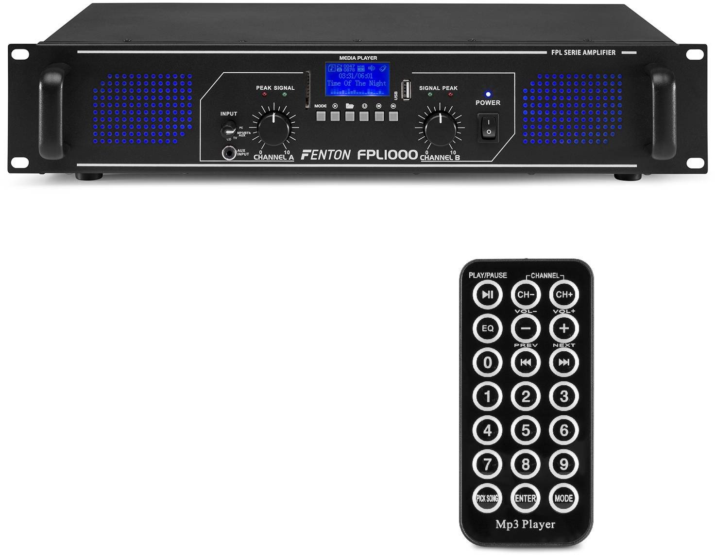 Fenton Wzmacniacz cyfrowy FPL1000 BT MP3 LED EQ one size