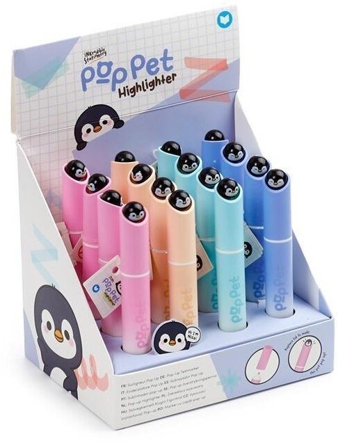 Puckator Zakreślacz Adoramals Pets Rabbit Pop Pet (16szt)