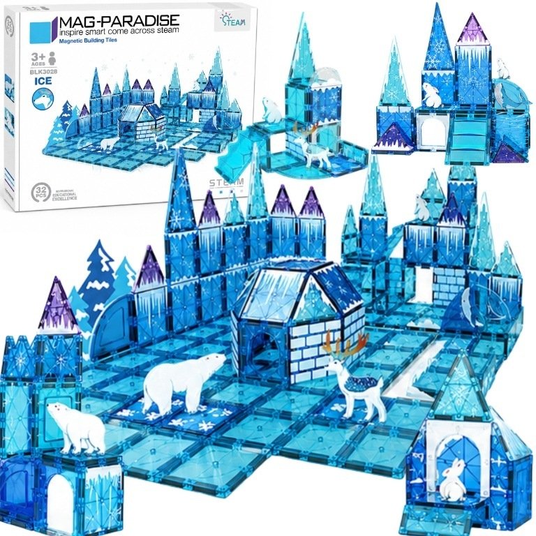 Bounn Klocki konstrukcyjne magnetyczne Puzzle Lodowy Zamek 32 elementy (ST0752491B)