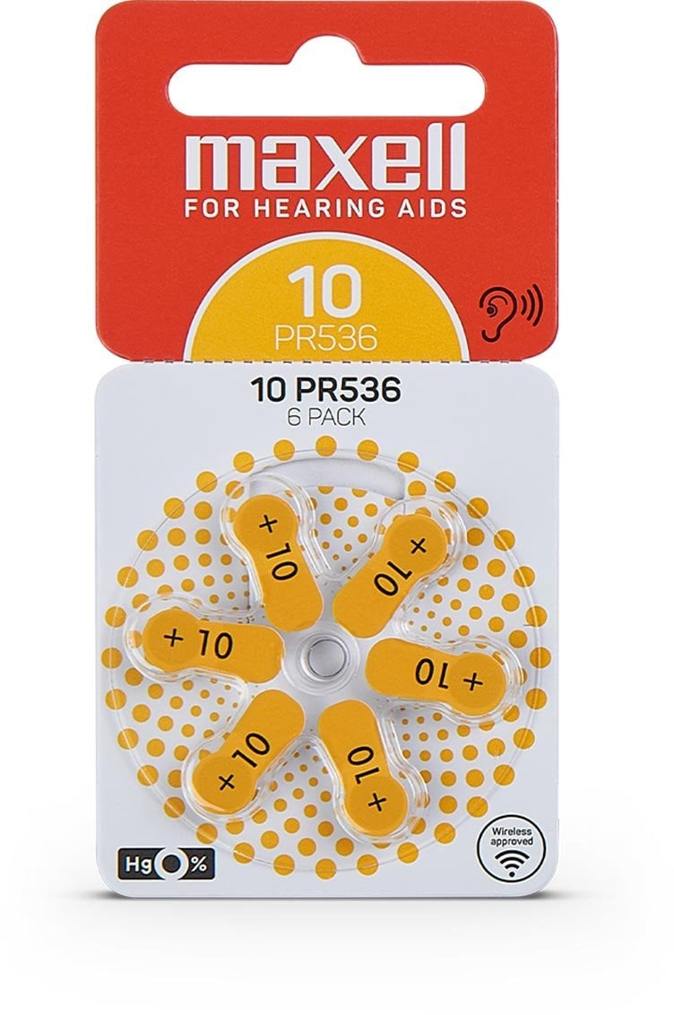 MAXELL BATTERY ZINK AIR PR70 (10) 6PK BLISTER 790418.00.EU