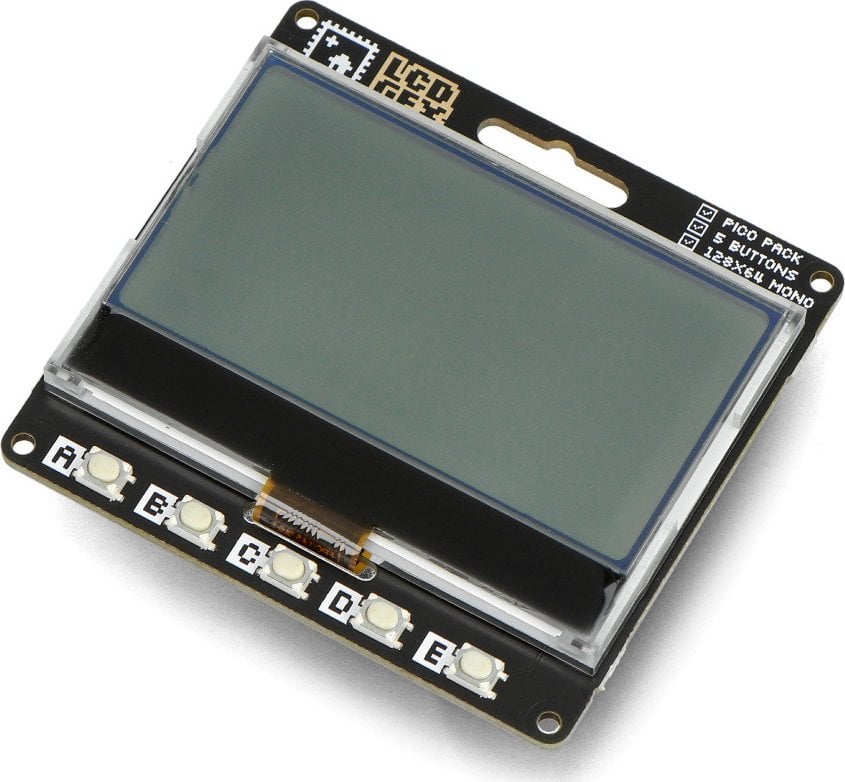 PiMoroni Pico GFX Pack - monochromatyczny wyświetlacz LCD - podświetlenie RGBW - do Raspberry Pi Pico - PiMoroni&nbsp;PIM656}