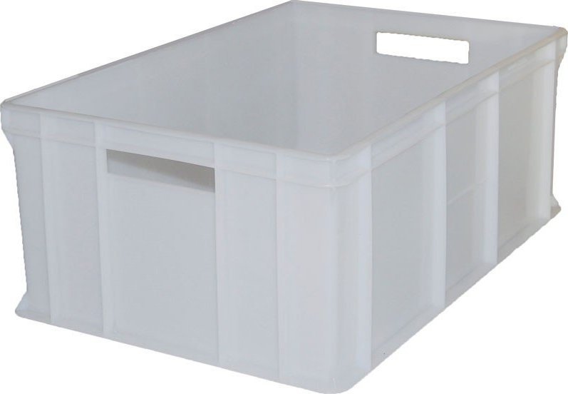 qBox Pojemnik transportowy EURO 240 ścianki i dno pełne, wym. 600 x 400 x 240 mm (kolor: szary)
