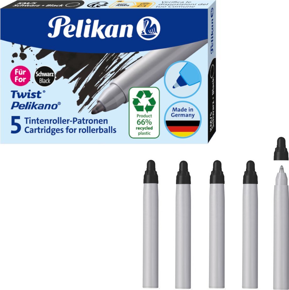 Pelikan Naboje do pióra kulkowego Twist Griffix czarne 5 szt.