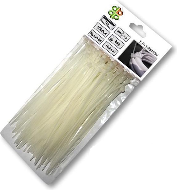 Bradas Opaska plastikowa biała 8,8 x 450 100szt. (TS1188450N)