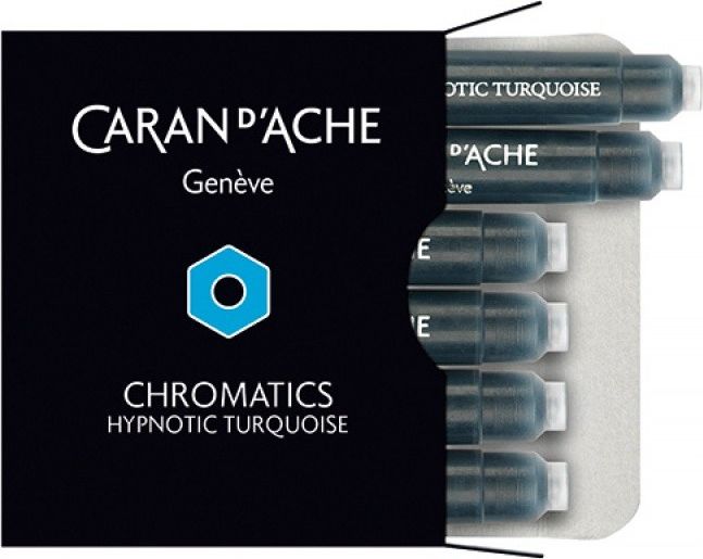Caran d`Arche Naboje Chromatics turkusowe 6 sztuk