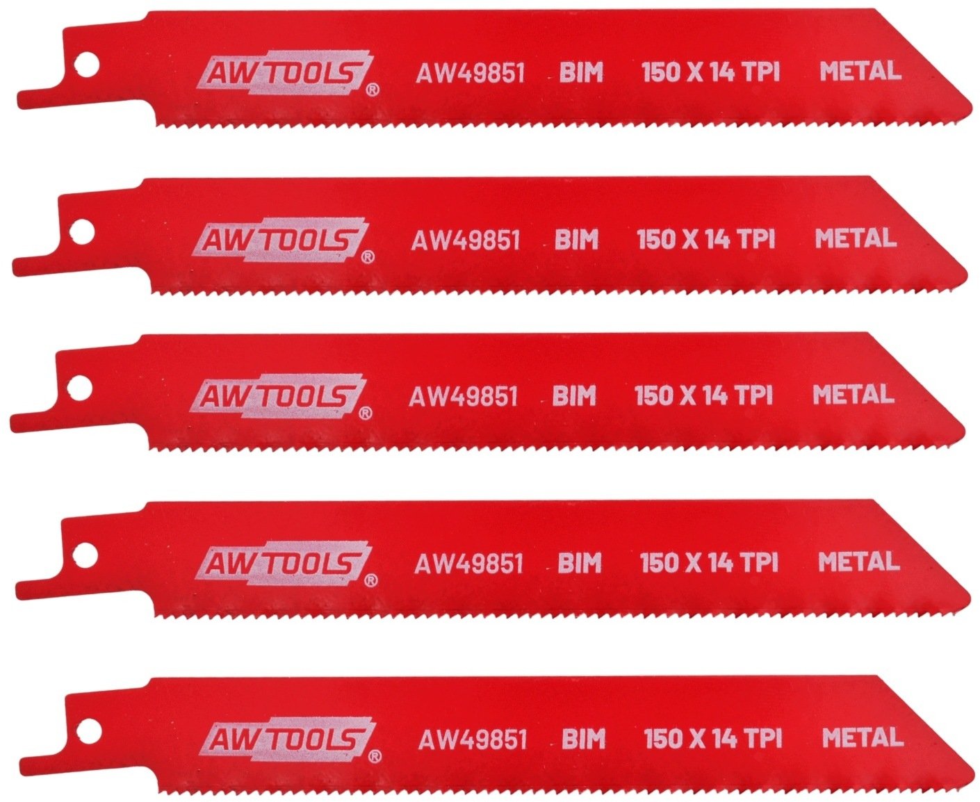 AWTools Brzeszczot BiM do piły szablastej 150mm 14 z/cal /5szt /metal (AW49851)