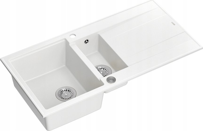 Zlewozmywak GraniteQ EVAN 156 zlewozmywak z syfonem Push To Open 1,5-komorowy z/o (1000x500x210; kom...
