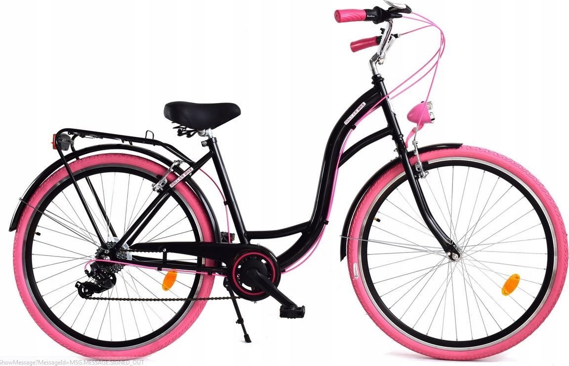 Фото - Велосипед Dallas Bike Rower  City 28" 7spd - czarny z różem 