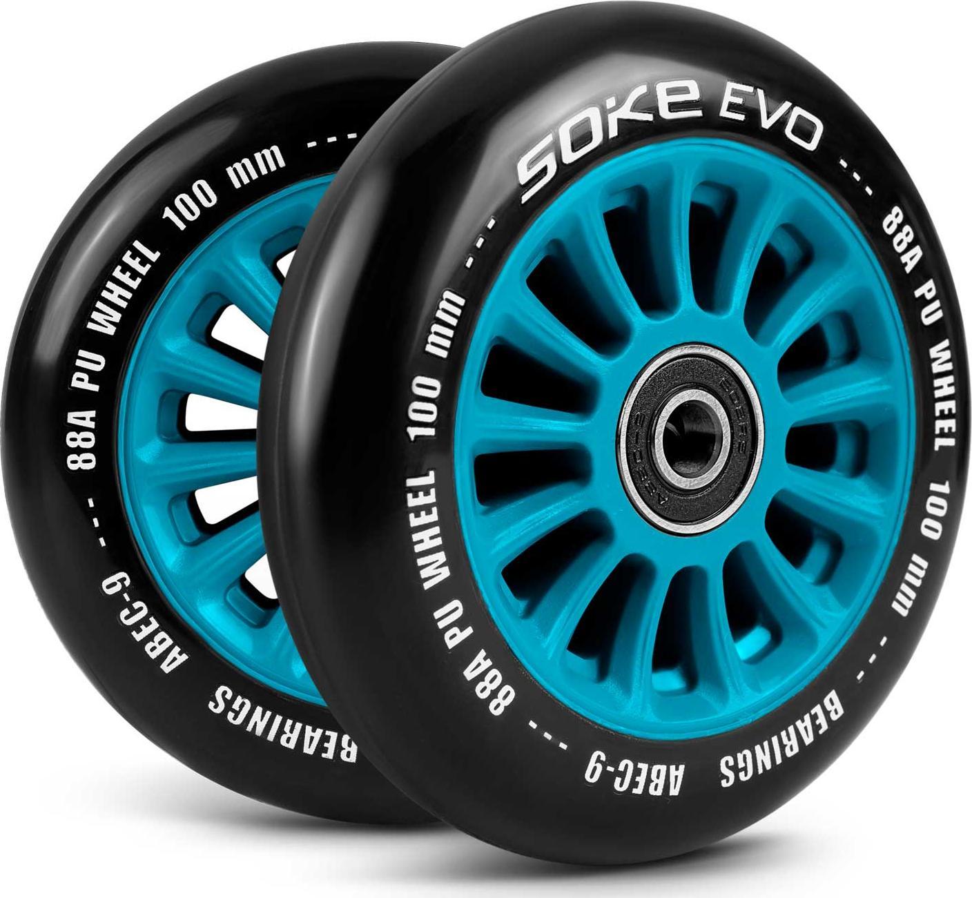 Soke Kółka do hulajnogi 100 mm niebieskie 2 szt.