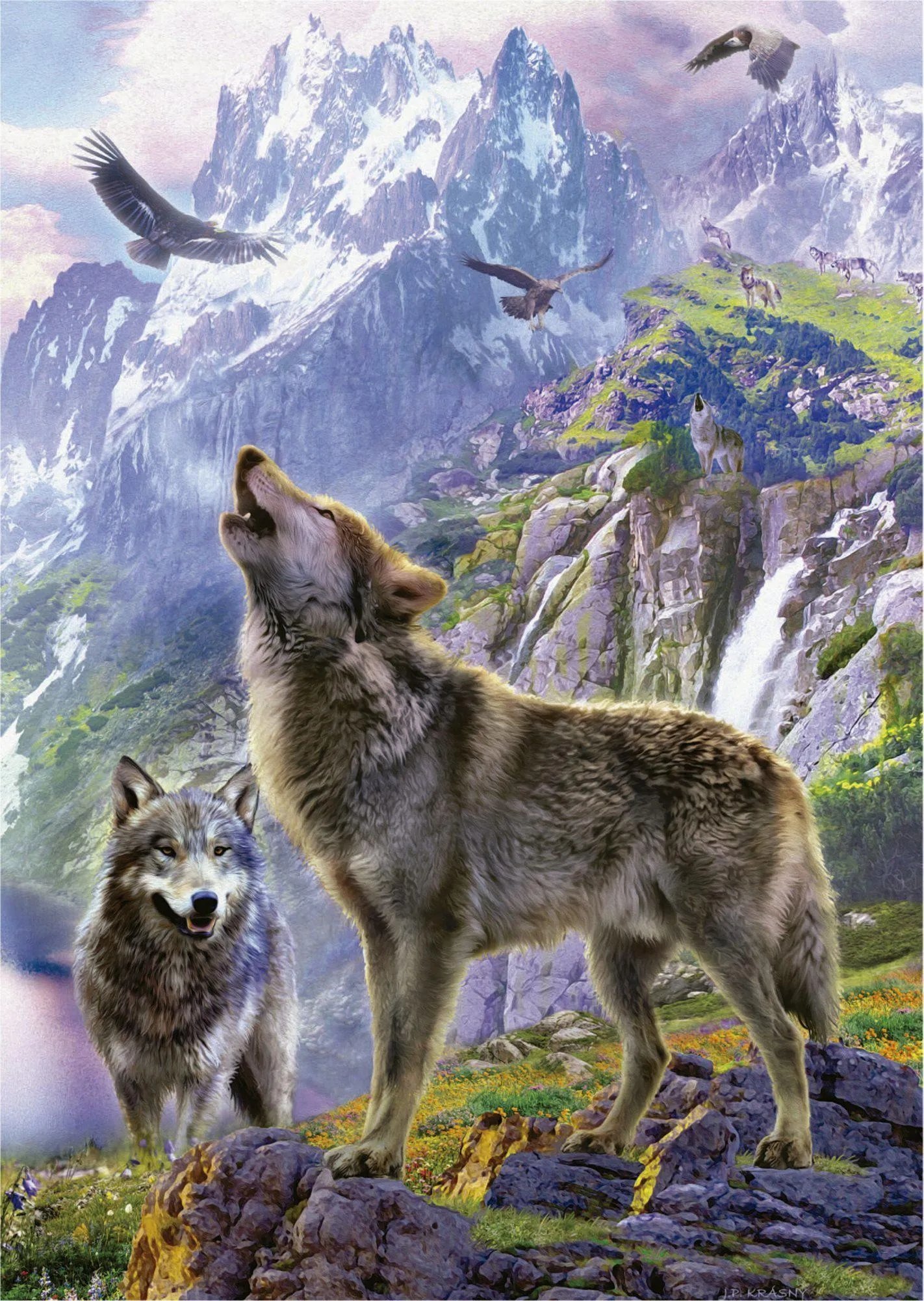 Educa Educa 500 Wolves In The Rocks