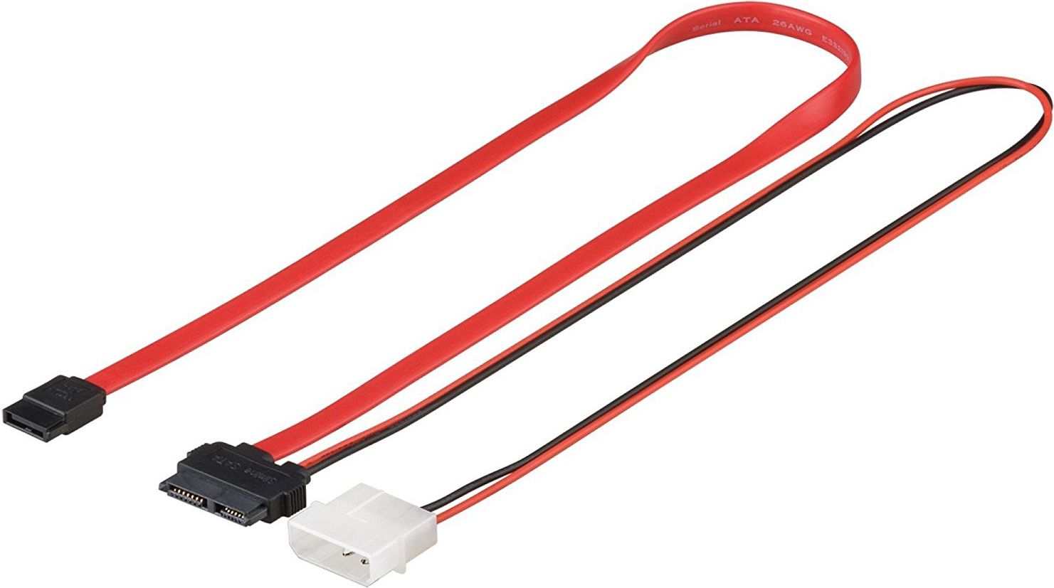 SATA - SATA Slimline + Molex, 0.3m, Wielokolorowy (95713)